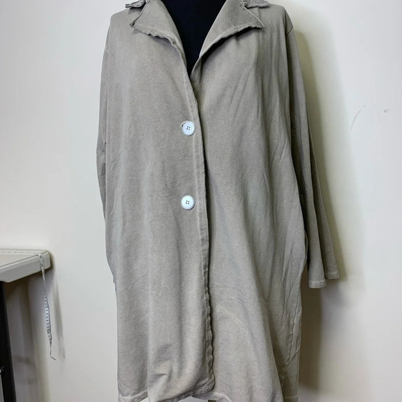 Caposhie The Global Marker Cotton Lagenlook Button  Front Cardigan One Size - Picture 2 of 16